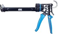 Vista 1 de OX Tools Pro OX-P044410 Pistola de calafateo resistente de 10 onzas, relación de empuje 12:1, pistola de calafateo de 10 onzas, dispensador