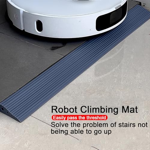 Rampas de umbral de goma, rampa especial para robot de limpieza, material de goma, duradera y fácil de instalar, adecuada para umbrales interiores (blanca, 100x6x2cm) miniatura 3