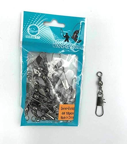 fishing Barrel Swivel with snap size 4