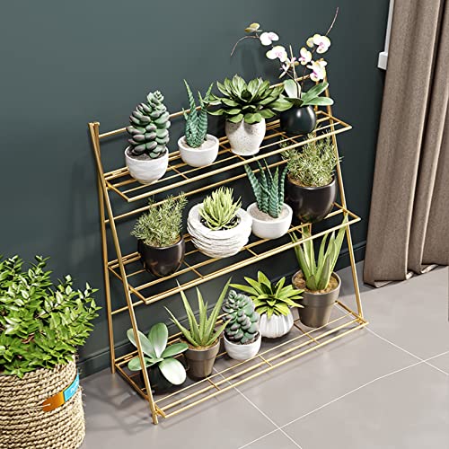 Support pour pots de fleurs en métal pour optimiser l'espace de votre salon avec style