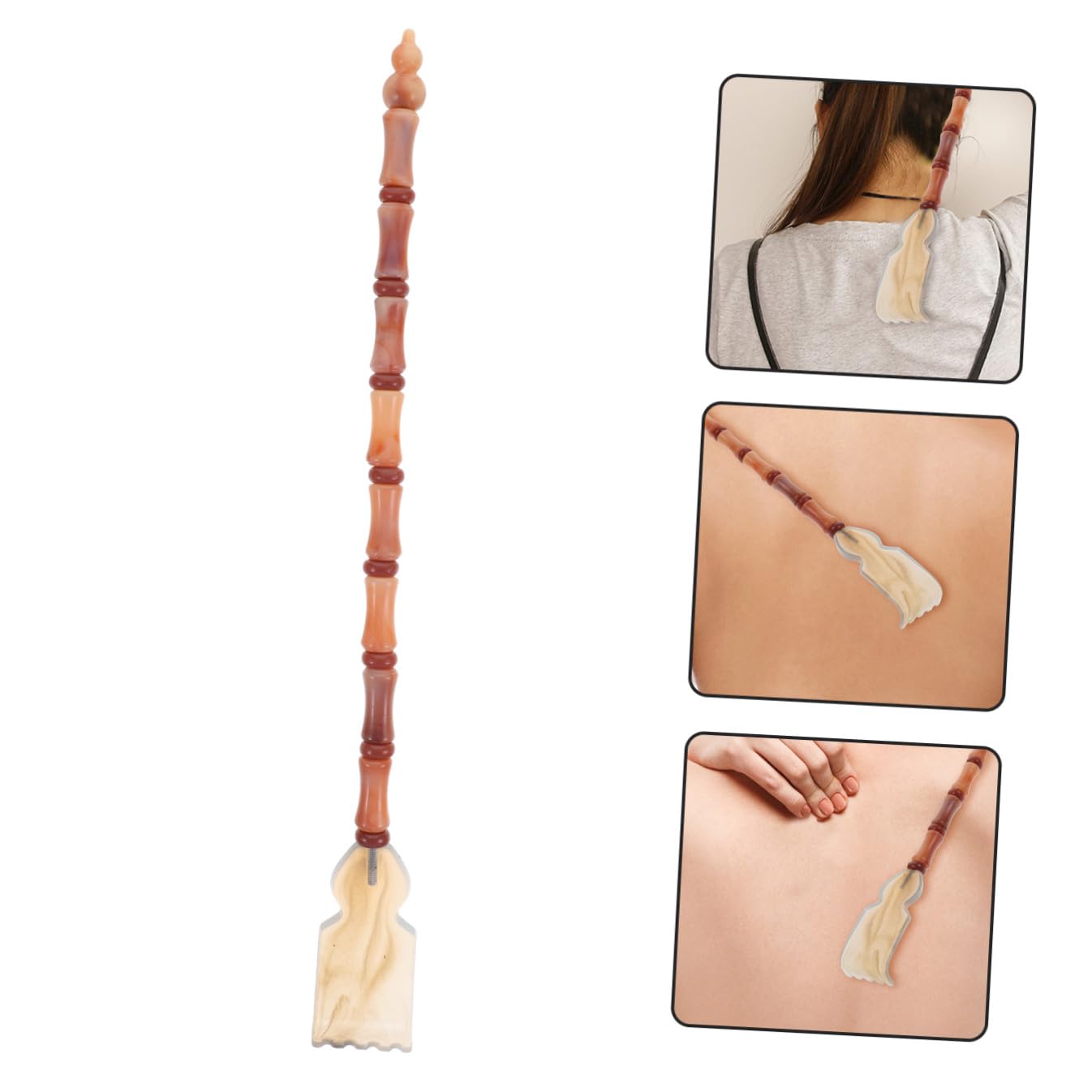 Ipetboom 4stücke Portable Rückenkratzer Echtem Ochsenhorn Langer Massagegriff Für Sofortige Linderung Von Juckreiz Für Zuhause Und Unterwegs Ergonomisches Design Für Maximalen