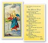 Saint Christopher The Motorist's Prayer Laminated Holy Cards (Set of 5)
