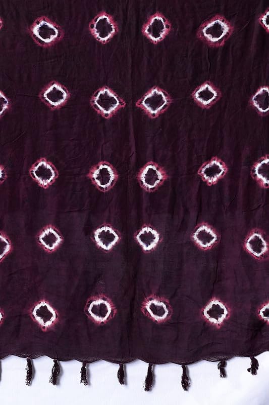 Image of Traditional Bandhani Dupatta for Women Soft Cotton Blend with Tie-Dye Print and Elegant Design for Ethnic