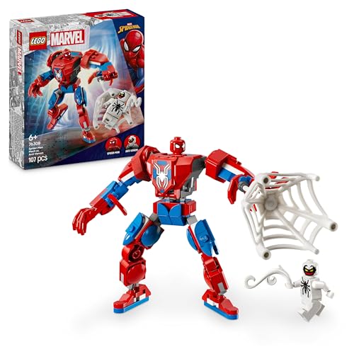 | Marvel Mech di Spider-Man Contro Anti-Venom - Action Figure Giocattolo Snodabile con 2 Minifigure, Giochi per Bambini e Bambine da 6 Anni, Idea Regalo di Compleanno per Fan dei Supereroi 76308