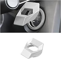 Vista 7 de Cubierta para botón de arranque/parada del motor, aleación de carbono de zinc para automóvil, cubierta protectora de encendido para llave de Negro