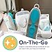 Dr. Talbot's Diaper Cream Brush for Babies - Diaper Rash Cream Applicator with Suction Base and Hygienic Case - Full Size - Aqua Blue
