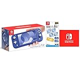 Nintendo Switch Lite ブルー + 【任天堂ライセンス商品】Nintendo Switch Lite専用液晶保護フィルム 衝撃吸収(【Amazon.co.jp限定特典】Nintendo Switch ロゴデザイン マイクロファイバークロス 同梱)