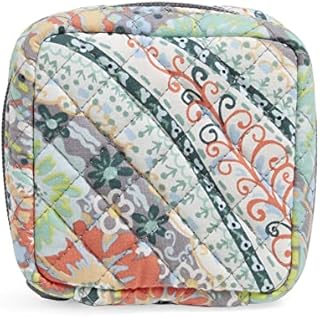 Vera Bradley womens Mini Jewelry Organizer Case Travel Accessory, Citrus Paisley - Recycled Cotton, One Size US