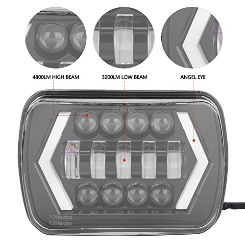 KIMISS 7auto LED Fari Halo DRL Lampadine Fari