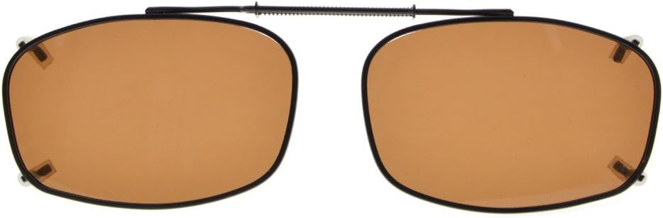 Eyekepper Metal Frame Rim Polarized Lens Clip On Sunglasses 54 * 34MM