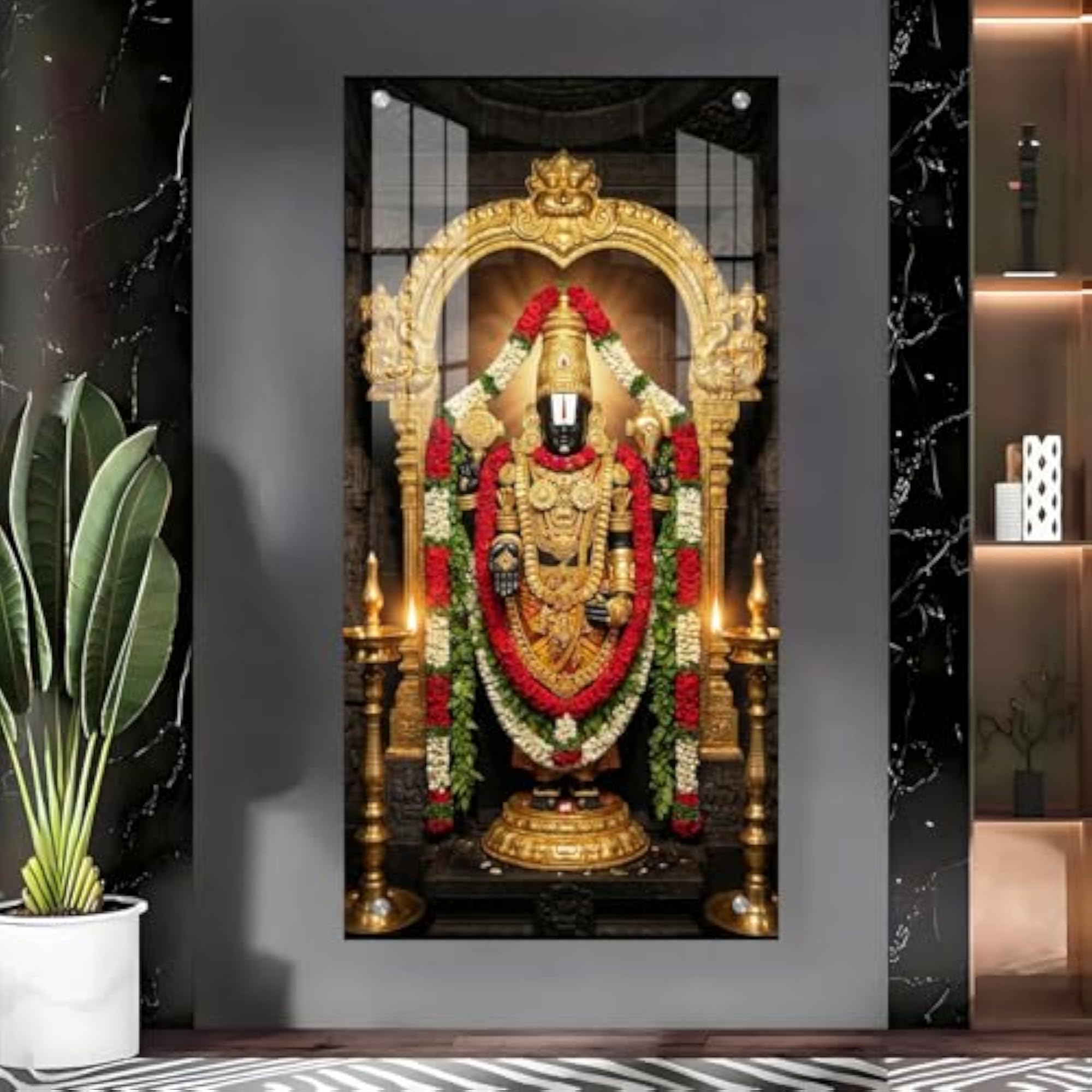 Lord Balaji Venkateswara Acrylic Wall Painting for Home Decor