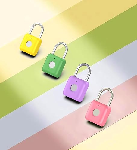 Miniatura 3 de Candado de huellas dactilares eLinkSmart Gym Locker Lock con aplicación de teléfono iOS, cerraduras de combinación sin llave de metal para escuela,