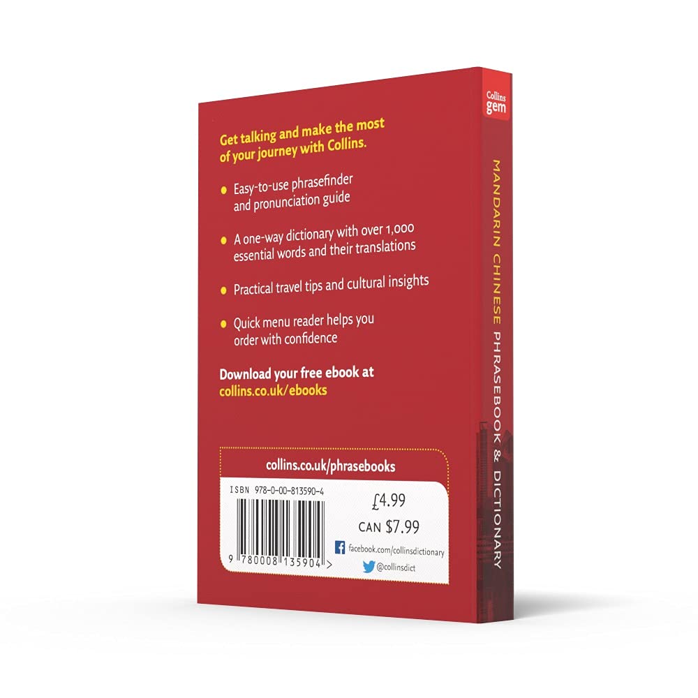 Collins Mandarin Chinese Phrasebook and Dictionary Gem Edition: Essential Phrases and Words in a Mini, Travel-Sized Format