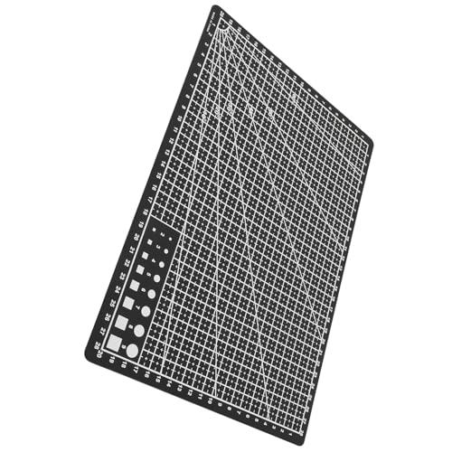 DECORNIJIA Tapete de Corte A4 Doble Cara 30×22 CM Negro Base Antideslizante para Manualidades y Costura Herramienta Precisa para Tallado Artístico y Corte de Sellos de Goma