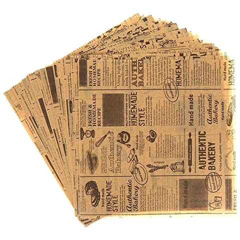 100 Blatt Einweg-Lebensmittelverpackungspapier Deli Papierblätter Fettdichtes Papier Lebensmittel Wachspapier Lebensmittelverpackung Papier Cover