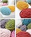 Chunky Knit Chenille Yarn for Hand Knitting Blankets, Super Soft Big Jumbo Blanket Yarn (Navy)