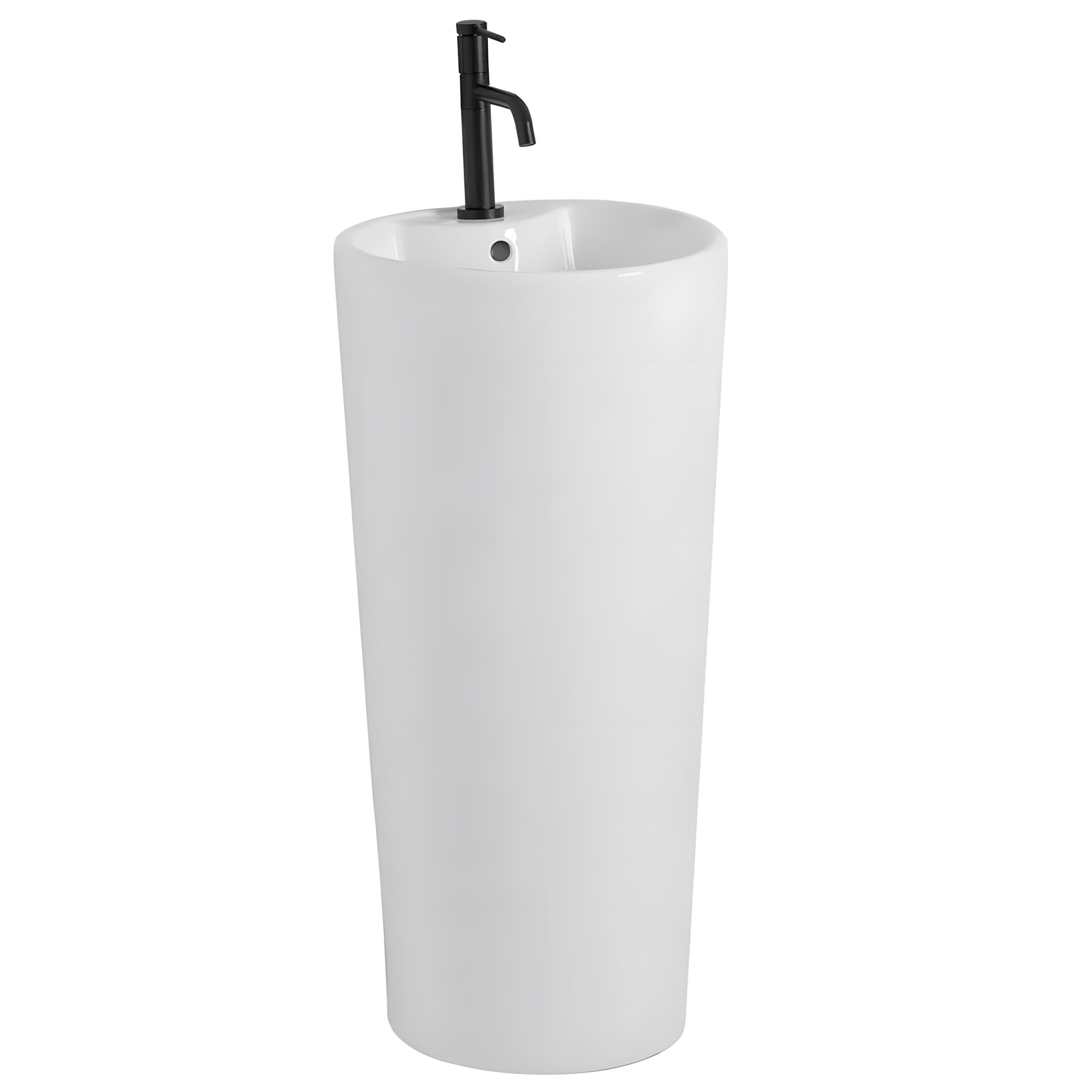 Rea BLANKA Lavabo Independiente Lavabo de baño 40 x 40 x 85 cm Cerámica (Blanco)