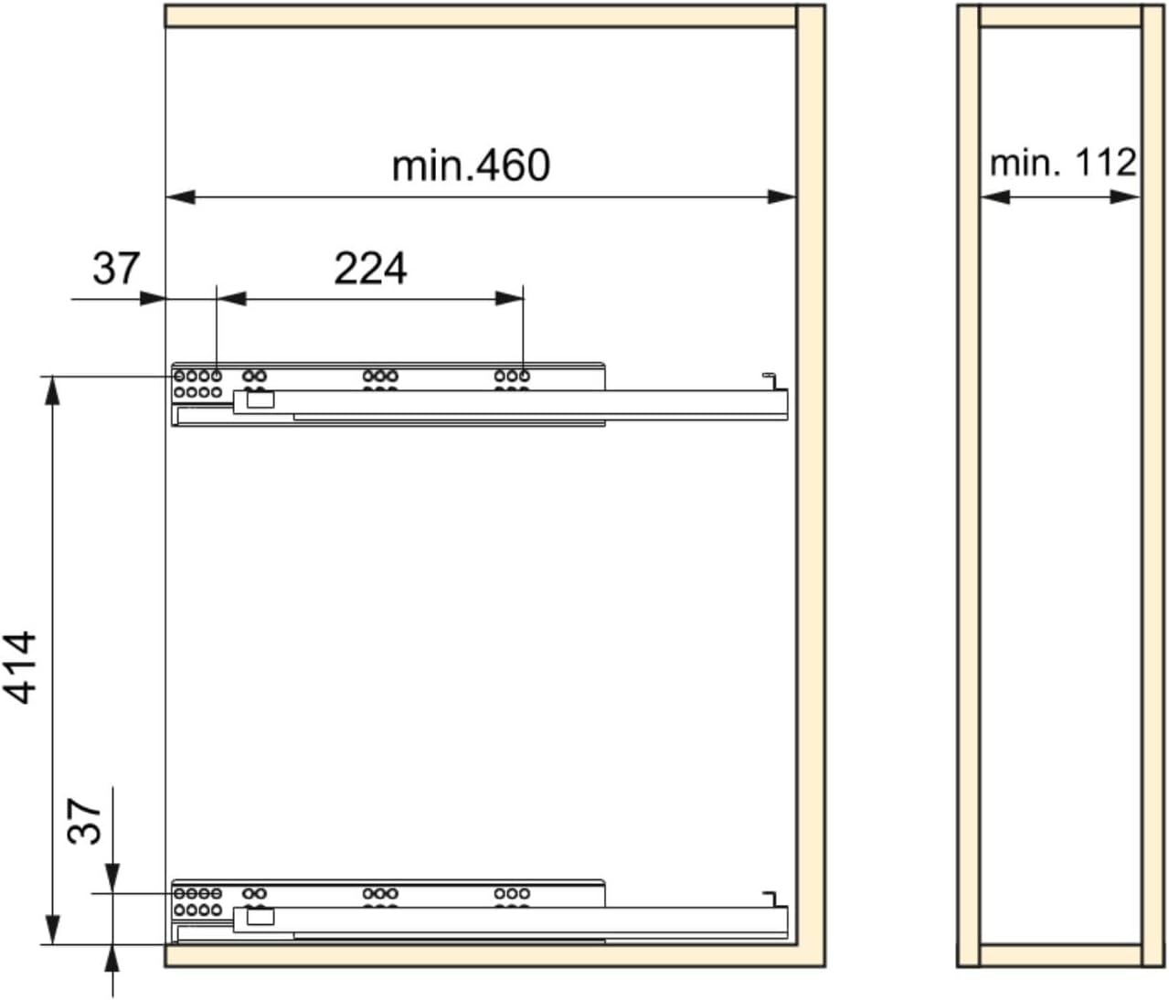 Emuca - Supra Pull Out Bottle Rack with Soft Close, Module 150mm (5,9 inch), Painted Metallic Grey, Steel