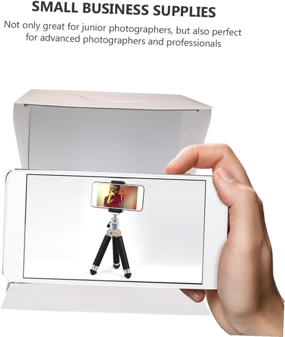 Portable Foldable Photography Light Box Tent 30cm LED Photo Studio with Black and White Backdrops for Product Photography and Small Business Supplies