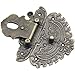 2Pcs Latch Hasp Antique Brass Decorative Hasp Jewelry Wooden Box Hasp Latch Lock with Screws for Drawer Cabinet Jewelry Wooden Case Box Antique Bronze Lock, 86x76mm