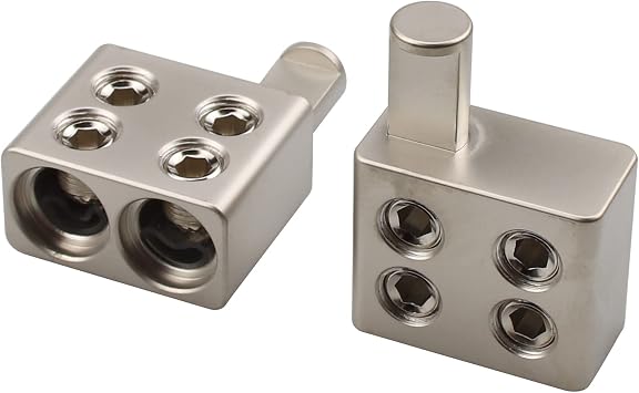ZOOKOTO 2 PCS 2XOGA Wire GA Reducer، لمخفض الأسلاك الأرضية للطاقة AWG Pin للصوت الاستريو للسيارة، سلك قياس 0 إلى 11.8 ملم