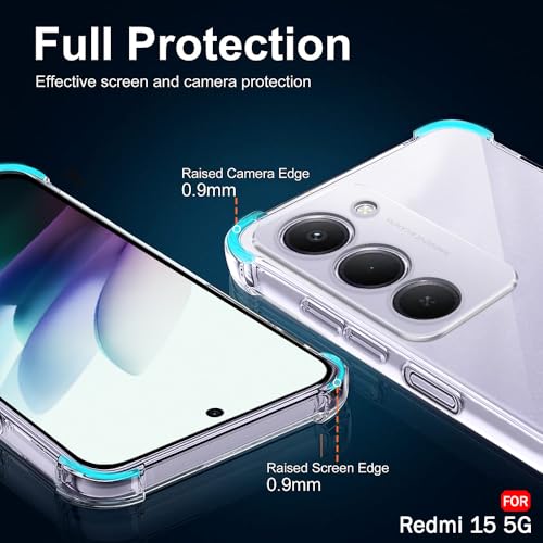Image of TheGiftKart Crystal Clear Back Cover Case for Mi Redmi 15 5G | Shockproof Soft TPU Case | Cushioned Edges for Ultimate Protection Back Cover Case (TPU, Transparent)