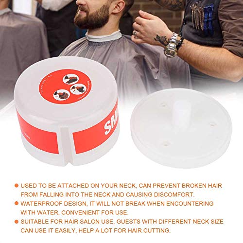 Image of ZJchao Neck Paper Dispenser, Neck Strips Holder with Suction Cup Design, Hair Cutting Collar Paper Strip Storage, Plastic Case for Neck Cover Paper Roll, Perfect for Home Barber Shop