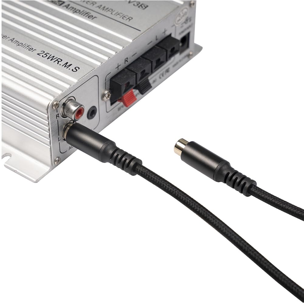 Kabel przedłużający RCA męski na żeński, kabel audio stereo RCA, kabel audio stereo o wysokiej wierności, pozłacany drut miedziany, nylonowy splot do wzmacniacza, HDTV odtwarzacza DVD, skrzynki