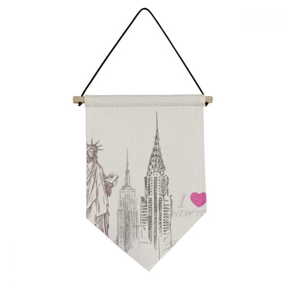 Drapeau en toile I Love New York décoration murale chic