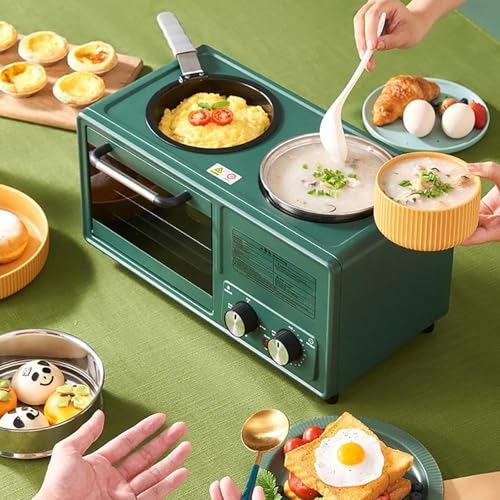 HmLotd Multifunctional Breakfast Machine, 4-in-1 Breakfast Station 1600w High Power, With Non-stick Frying Pan, Using Upper and Lower N-Section Heating for Camping or at Home - Image 5
