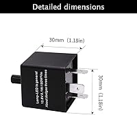 Vista 5 de CF13 JL-02 EP34 Relé de intermitente LED ajustable de 3 pines 12.8 V 0.1W-150W para luces de señal de giro hiperintermitente