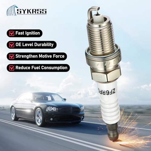 Image of 5358 Iridium Spark Plugs 6 Pack Compatible with Dodge Nitro Dakota Ram 1500 Compatible with Honda Accord X5 MDX TL 2.3L 2.5L 3.0L 3.2L 3.5L 3.7 L6 V6 Engine for ZFR6FIX-11 6441 Spark Plug