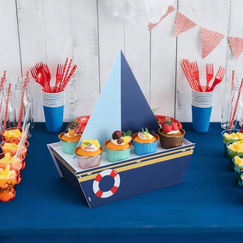 Sotiff Nautical Cupcake Holder 13 x 10 x 4 Inch