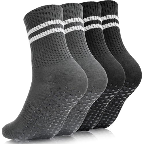 Utensilsto 4 Paar Stoppersocken Damen 34-38 Rutschfeste Yoga Socken Damen Anti-Rutsch Pilates Socken Grip Socken Atmungsaktiv Bequem für Pilates Tanz Ballett Fitness Utensilsto 4 Paar Stoppersocken Damen 34-38 Rutschfeste Yoga Socken Damen Anti-Rutsch Pilates Socken Grip Socken Atmungsaktiv Bequem für Pilates Tanz Ballett Fitness