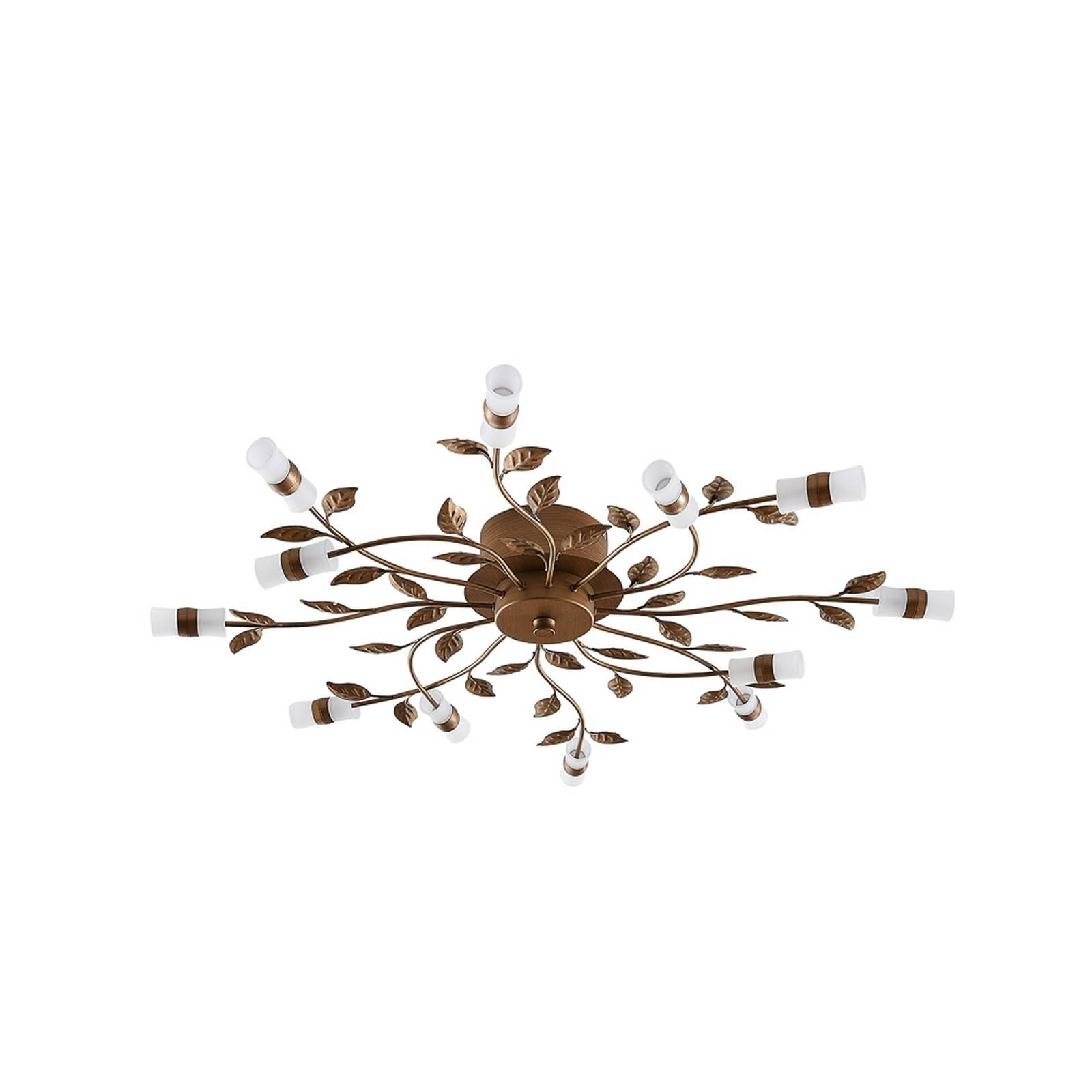 Lindby Bronze Led Ceiling Light Bentas (Florentine) In Made Of Metal For E.g. Living Room & Dining (12 Light Sources,) From Ceiling Lamp,