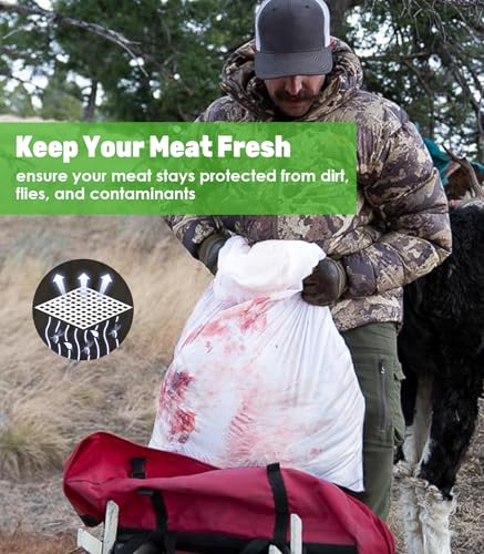 Elk Game Bags 5 Pack, Essential Hunting Gear & Accessories, Field Dressing Quarter Meat Bag, Medium to Large Wild Hunting Gear Bag for Elk, Deer, Caribou,and Moose - Image 3