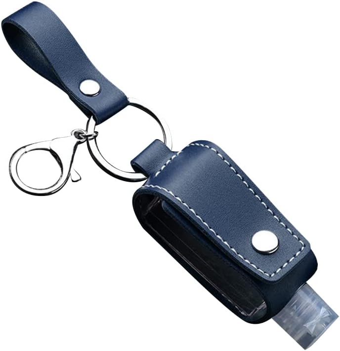 30ml Travel Bottles Keychain,Portable Empty Keychain Bottle Leakproof Squeeze Bottles PU Leather Keychain