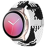 【Kompatibles Modell】Das verstellbare elastische Uhrenarmband,das mit fast allen intelligenten und traditionellen Uhren mit einer Breite von 20 mm kompatibel ist,z.B.Samsung Galaxy Watch Active 2 40 mm 44 mm;Samsung Galaxy Watch(42mm);Samsung Gear S2 Classic / Sport; Huawei Watch 2;LG GizmoWatch;Moto 360 Männer der zweiten Generation 42 mm;Kieselzeit;Ticwatch 2 / E (Express) / Aktiv / Klassisch; Fossil Q Gazer;Withings(Nokia)Stahl HR & Stahl HR Sport 40mm Smartwatches.