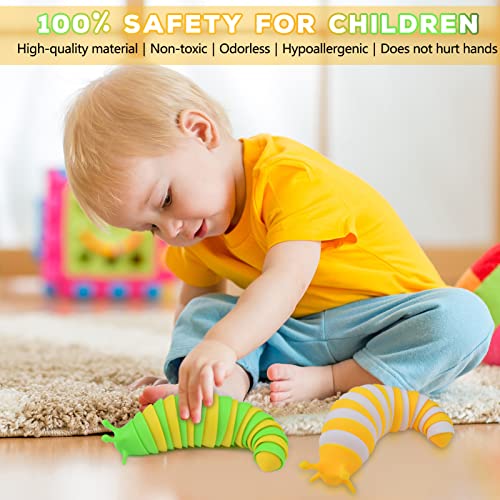 Cevioce Fidget Slug Toy, Sensory Slug Fidget Toys For Kids & Adults, 2Pcs Autism Sensory Toys For Autistic Children Toddlers，Asmr Toys-3 4 5 6 7 8+ Year Old Girl Boy Birthday Gifts #TOP5