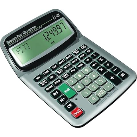 Calculated Industries 43430 Qualifier Plus IIIfx Desktop PRO Real Estate Mortgage Finance Calculator | Clearly-Labeled Keys | Buyer Pre-Qualifying | Payments, Amortizations, ARMs, Combos, FHA/VA, More Cover