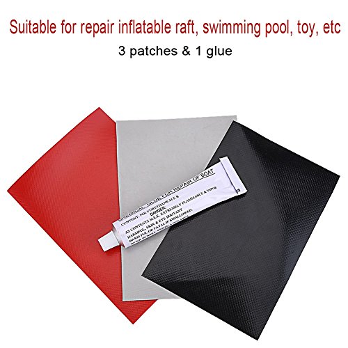 Vgeby Pvc Patch Repair Kit, 3Pcs Pvc Patch + Glue Pvc Repair Tool For Inflatable Boat Kayak Canoe Waters Toy #TOP6