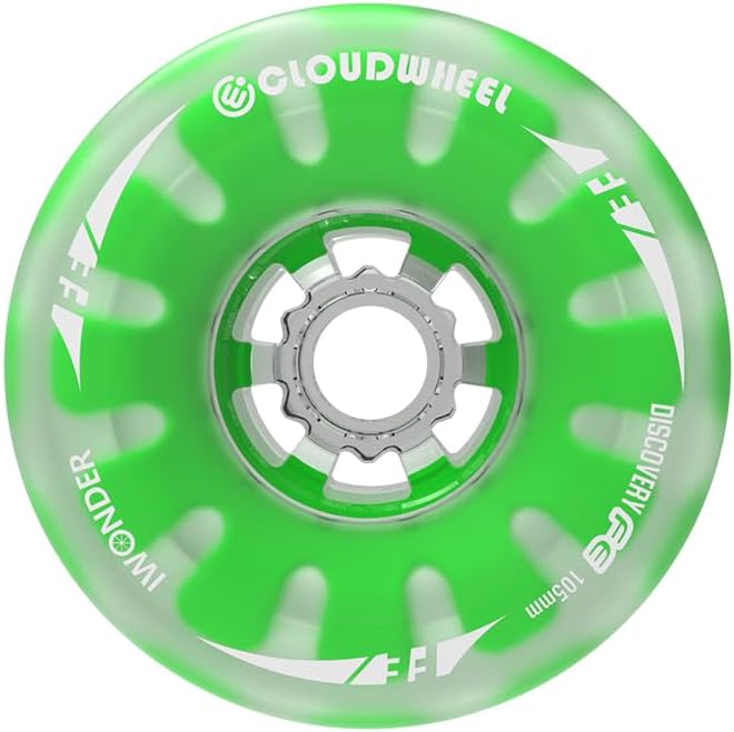 CLOUDWHEEL Discovery FE 105mm Electric Skateboard Wheels for Belt Drive, Urban All Terrain Off Road Longboard Wheels (Set of 4)