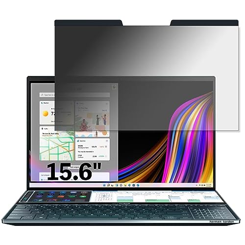 ASUS ZenBook Pro Duo UX581GV 15.6�C���` 16:9 �Ή� �}�O�l�b�g�� �`�����h�~�t�B���^�[ �v���C�o�V�[�t�B���^�[ �u���[���C�g�J�b�g �p�\�R�� PC �t���ی�t�B���� ���ʎg�p�\ ���˖h�~ ���E�ȒP �ی�V�[�g