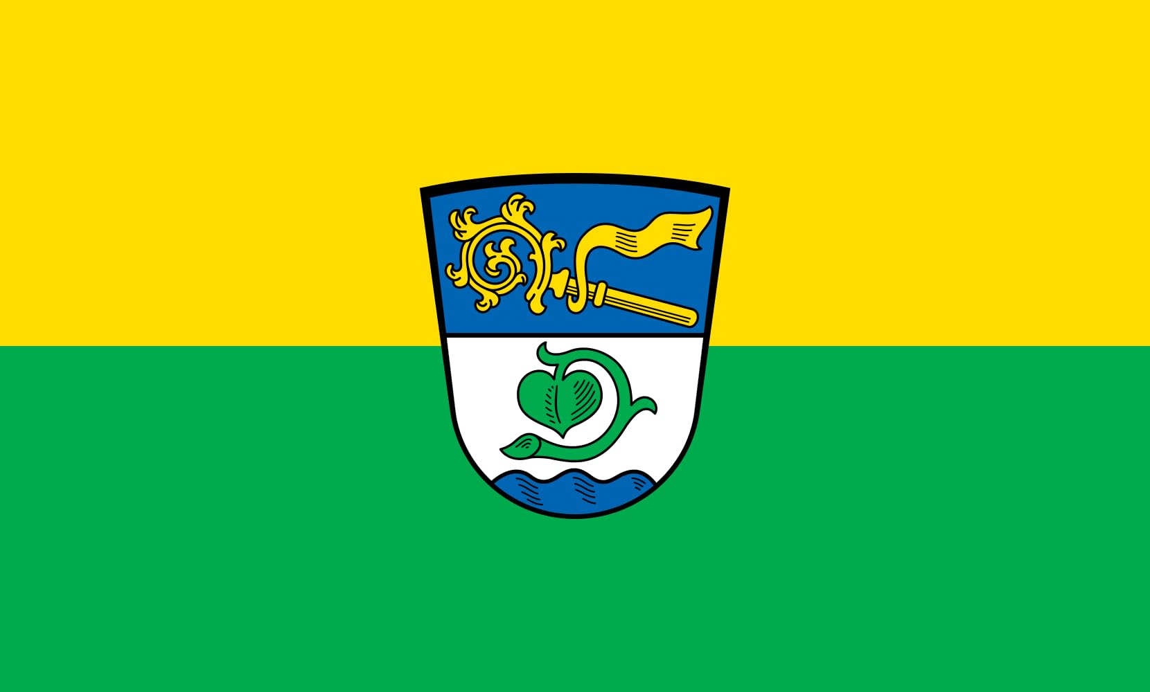 Drapeau Large Unterhaching format paysage de 1.35m² pour mât standard