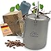 Campura Titan French Press Topf 750ml - Ultraleicht & Robust - Pr&auml;zisionsfilter, Kompakt & Hitzebest&auml;ndig - Camping Kaffeekocher f&uuml;r Bushcraft, Trekking & Outdoor - Titan Kochgeschirr
