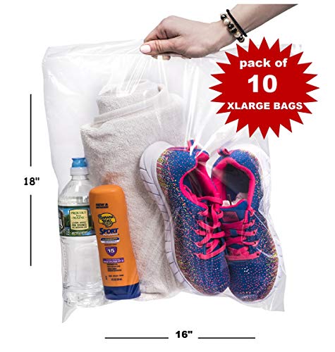 {Pack of 10} Large Regular Roaster Storage Zip&Lock Bags, 3.5 Gallon, 16" x