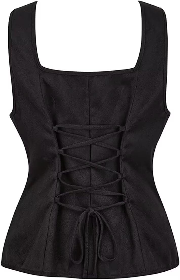 Medieval Pirate Vest Blouse 2 Piece Renaissance Costumes for Women Vintage Halloween Cosplay