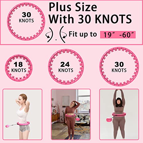 Infinity Weighted Hula Exercise Hoop Plus Size For Adults Weight Loss, Smart 30 Knots Fitness Hoop For Women/Men Fitness Aids,With Weight Adjustable Spinning Ball, Fitness And Massage 2 In 1 #TOP1