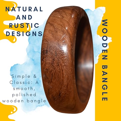 Image of Handcrafted Wooden Bangles Set | Sustainable Natural Wood Jewelry for Women | Stylish & Lightweight Bracelets - Perfect for Christmas Gifts, Winter Fashion & Eco-Friendly Gifting