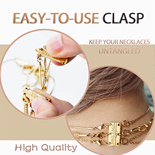 Dailyacc Layering Necklace Clasp,18 K Gold And Silver Separator For Stackable Necklaces thumb #2